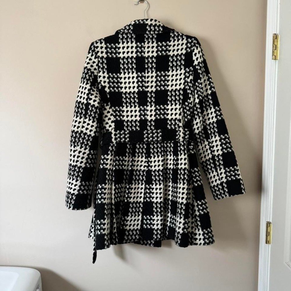 Black and white Y2K check jacket small medium - Picture 5 of 8